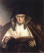 REMBRANDT Harmenszoon van Rijn An Old Woman Reading France oil painting artist